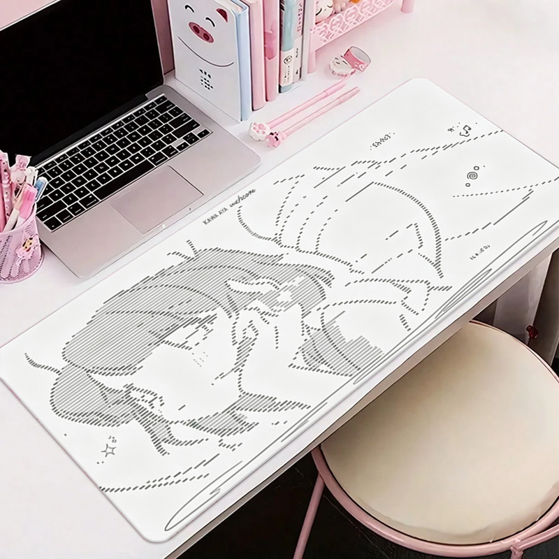 Leatherwork Desk - 1 adet deri Mouse Pad Anime
