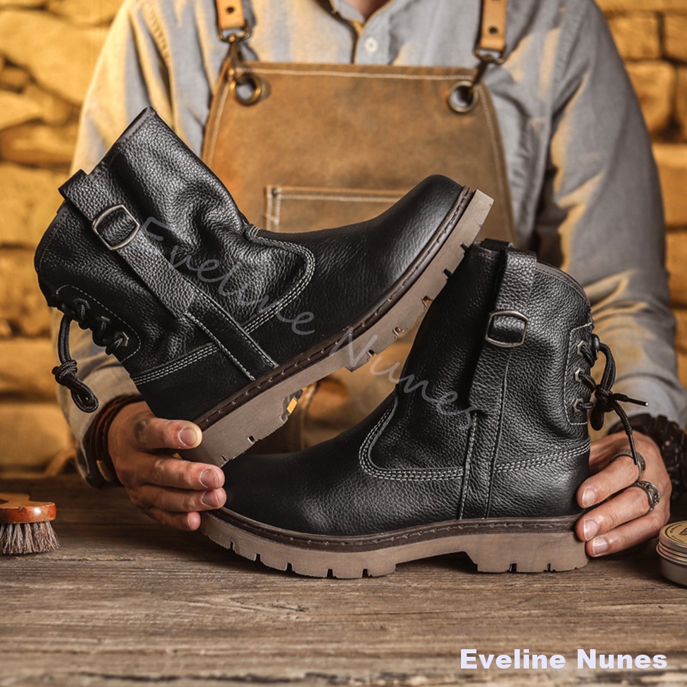Erkek Hakiki Deri Yüksek Bilek - Leather Work Western incelemesi ve fiyatı