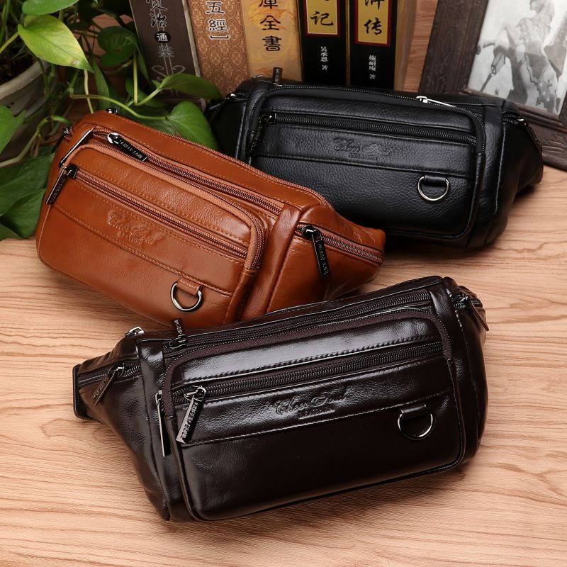 Erkekler için Bel Çantası, Göğ - Leatherwork Belt incelemesi ve fiyatı