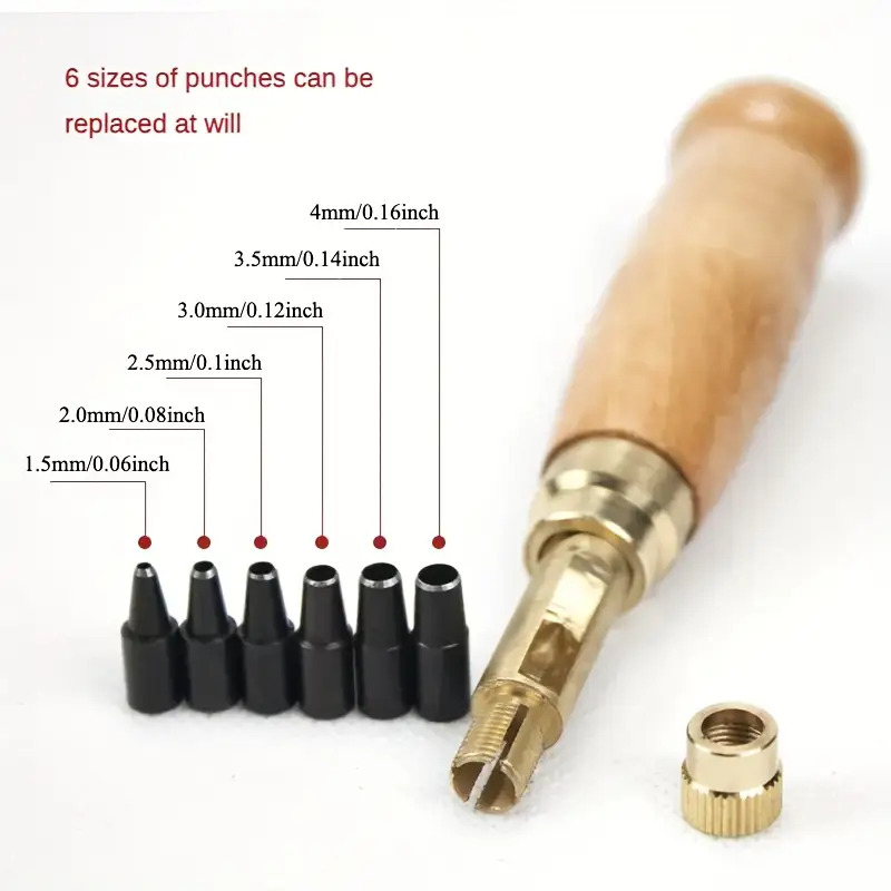 1 Set Otomatik Kemer Delgisi 6 - Leatherwork Punching Tool incelemesi ve fiyatı