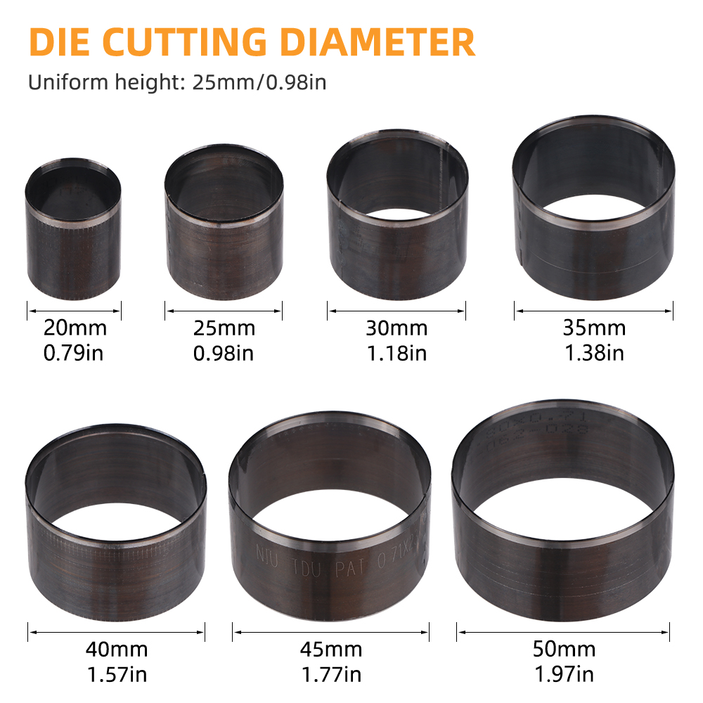7 adet/takım Deri Yuvarlak Del - Leatherwork Punching Tool incelemesi ve fiyatı
