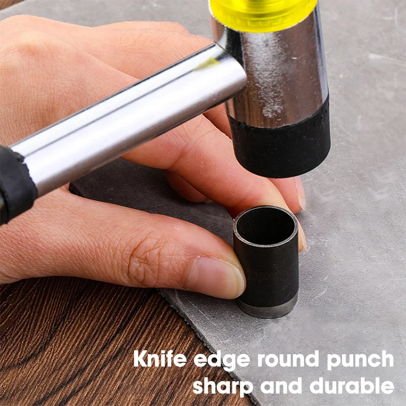 15 boyutları yuvarlak deri del - Leatherwork Punching Tool incelemesi ve fiyatı