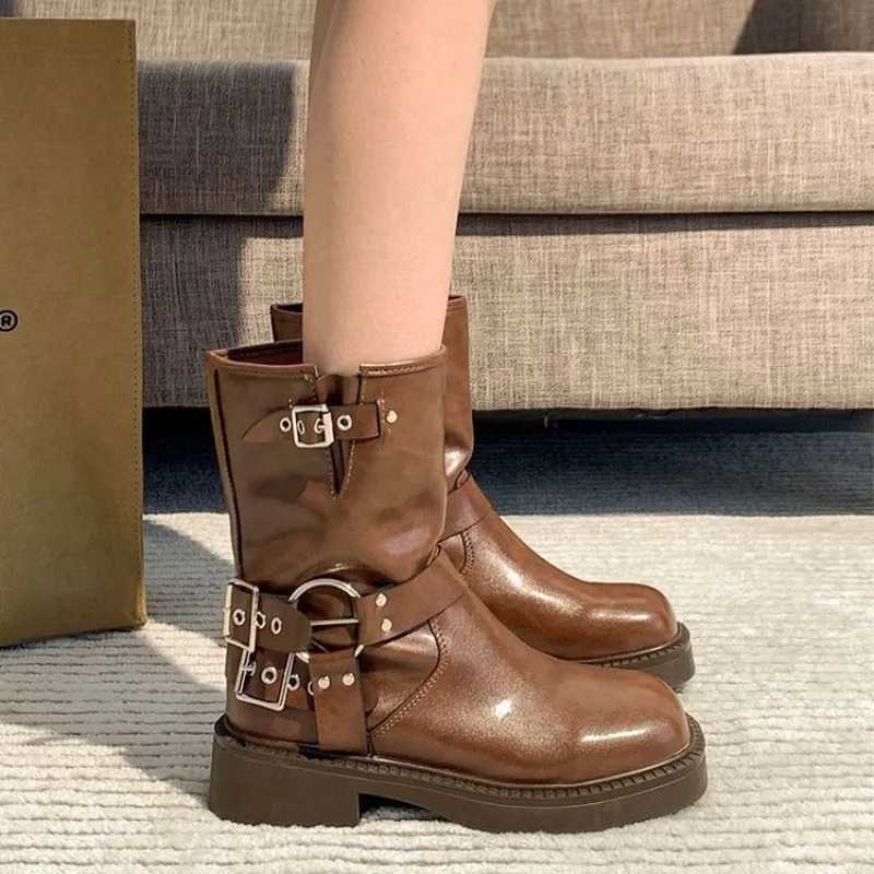 Kadın yarım çizmeler sonbahar  - Leather Work Western incelemesi ve fiyatı