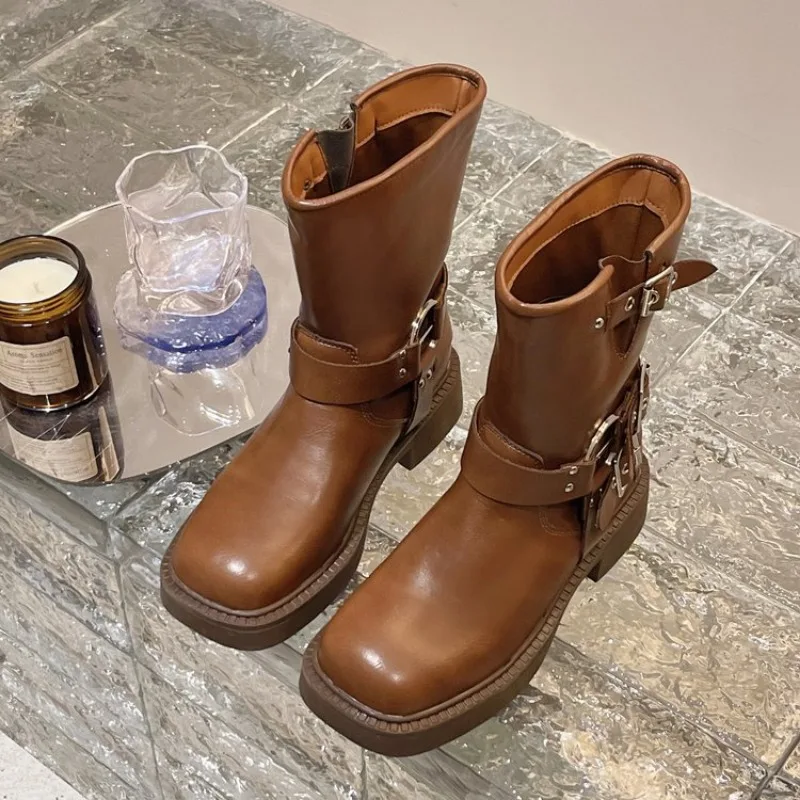 Kadın yarım çizmeler sonbahar  - Leather Work Western incelemesi ve fiyatı
